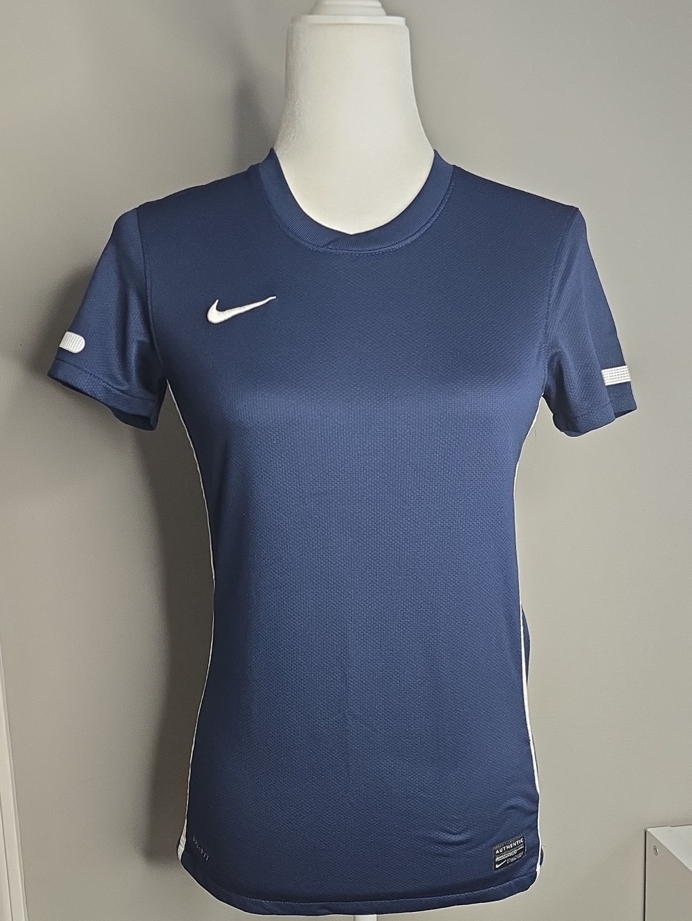 Vintage Nike Dri-FIT Soccer Training Jersey Navy Blue White Men's/Women's Size S